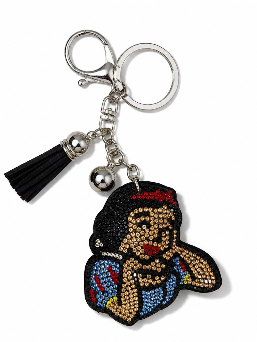 Snow White Crystal Keychain Bag Backpack Charm